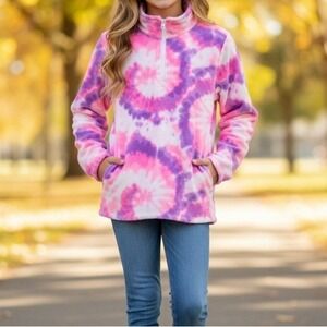NWOT Children's Place Fleece long sleeve girl size XXL(16) Tie Dye pink & purple